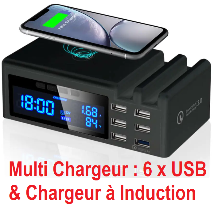 Multi Chargeur 6 x USB / Induction